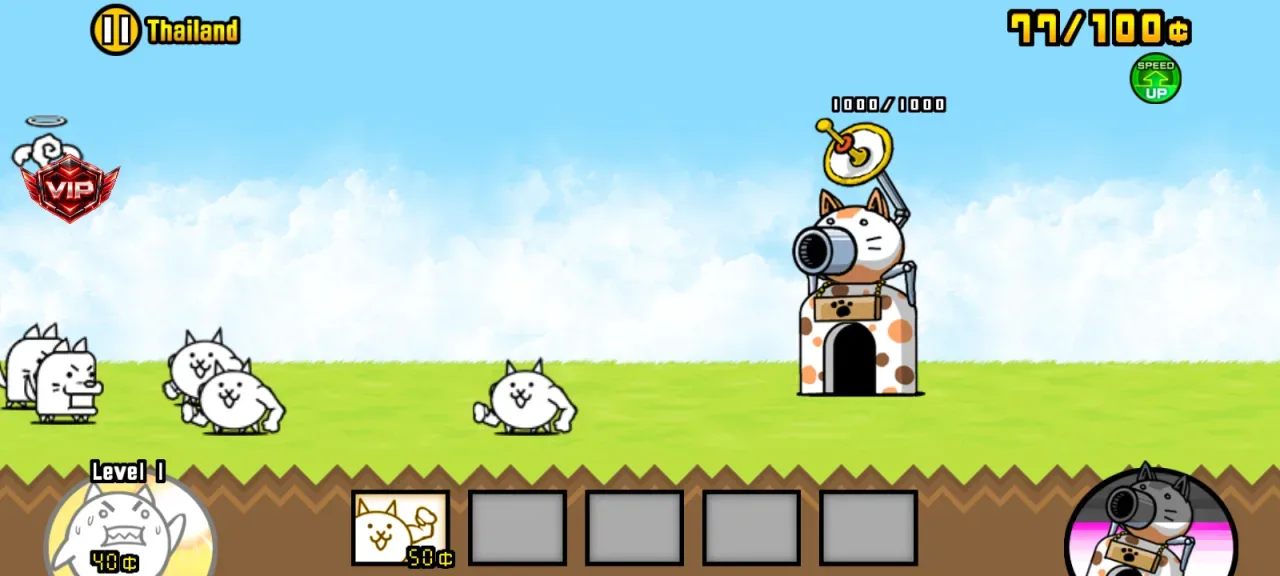 The Battle Cats — early battle in thailand with the basic cat