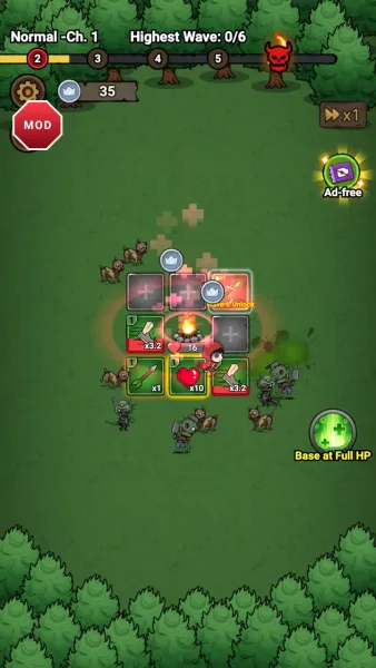 Turnaround Adventure — a monster wave closing in on the campfire