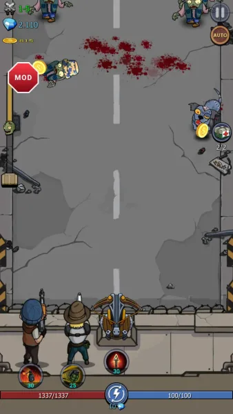 Zombie War Idle Defense — crossbow and heroes on the wall holding back the zombies