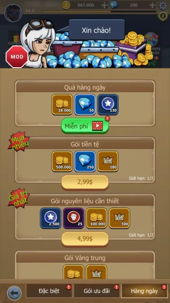 Zombie War Idle Defense — shop after claiming a paid currency pack for free